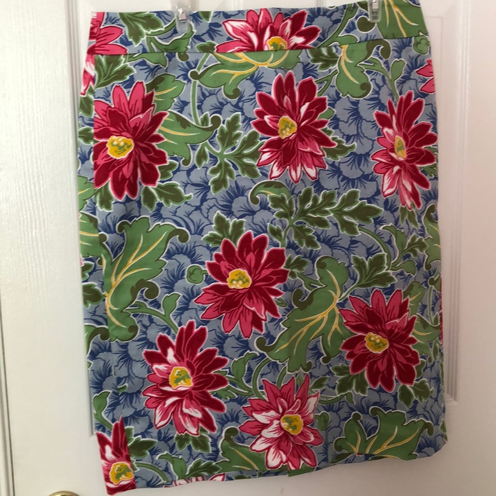 flower patterned skirt